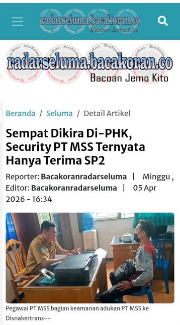 Radar Seluma 6 April 2026