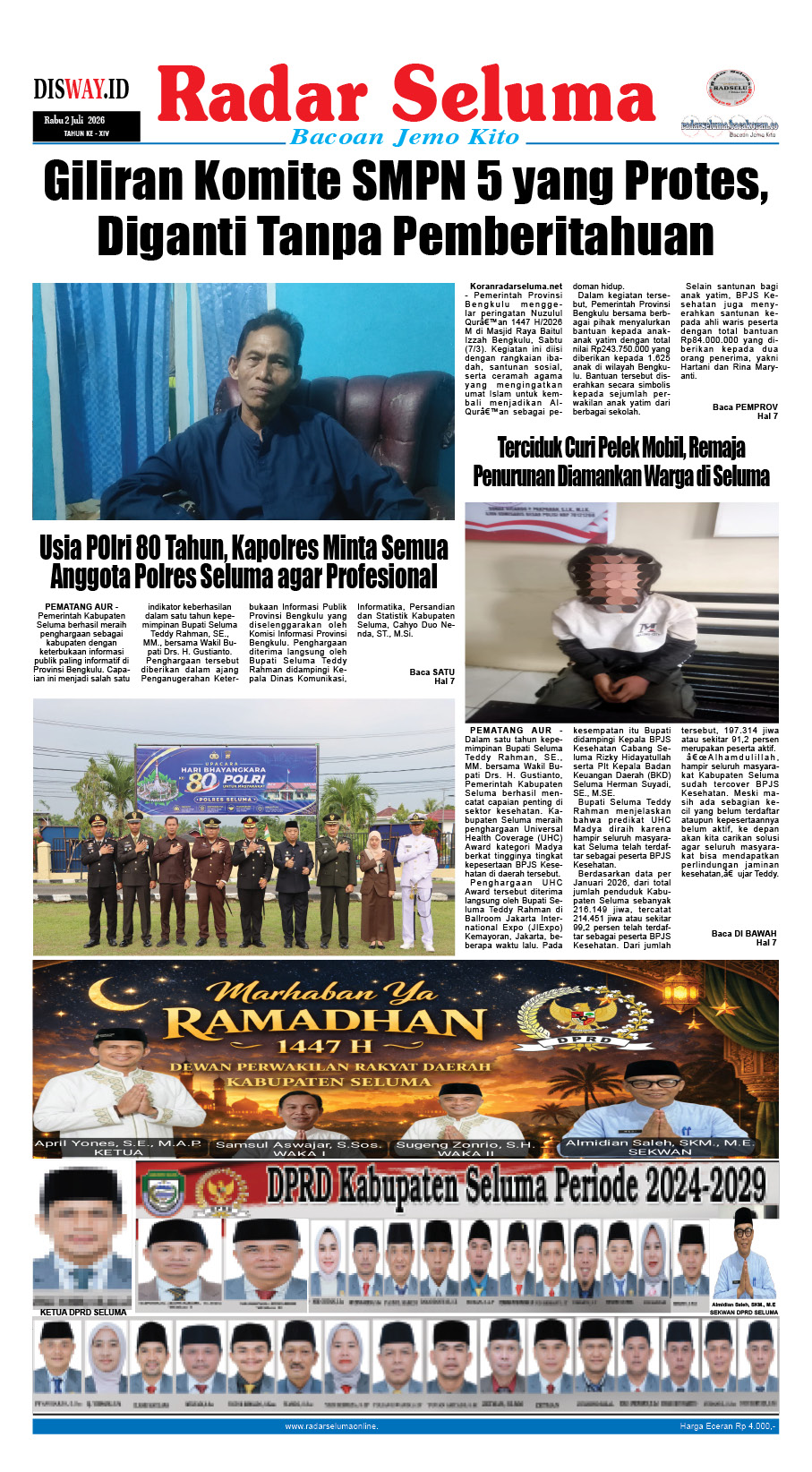 Radar Seluma 2 Juli 2026