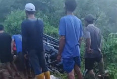 Diduga Rem Blong di Jalur Tebing, Mobil Kades Sinar Pagi Nyaris Masuk Jurang