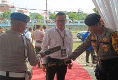 Polres Turunkan 100 Personel dan Terapkan Metal Detektor, Dalam Pengamanan Pengundian Nomor Urut Paslon 