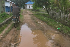 Jalan Lingkungan Digenangi Lumpur, Warga Pagar Dewa  Butuh Hotmix