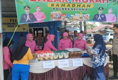 Bazar Murah Polres Seluma Diserbu Warga, Sembako Cepat Ludes