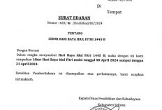 Libur Lebaran, Ini Surat Edaran Disdikbud Seluma 