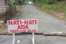 Pemdes Bunut Tinggi Bangun Jalan Lapen,  74 Meter