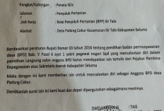 Rangkap 2 Jabatan, ASN Pertanian Memiliki Surat Izin Sekda Seluma