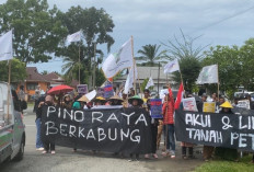  Konflik Lahan dengan PT.ABS, Petani Pino Raya Demo ke Kantor Bupati BS Minta Kepastian 