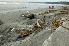 Sampah, Penuhi Kawasan Wisata Pantai Pasar Bawah