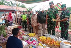 Pantau Ketersediaan Bahan Pokok Jelang Ramadhan, Dandim 0425/Seluma Turun ke Pasar