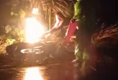 Diduga Korslet, Sepeda Motor Pemudik Asal Kepahiang Terbakar di Seluma