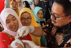 Pj Walikota, Launching Pekan Imunisasi Polio,  Berharap Lampaui Target