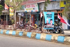 Baliho Bacalon Menghiasi Median Jalan, Belum Ditertibkan Satpol PP