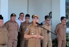 Apel Pagi Digelar, Gusnan Pamitan Bersama OPD, Akhiri Jabatan Bupati Bengkulu Selatan