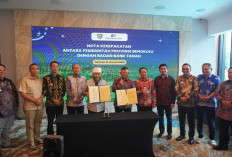 Dorong PAD Daerah, Bupati Seluma Ikuti Penandatanganan MoU Bank Tanah