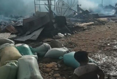 9 Rumah dan Gudang Kopi di Pasar Bukit Batu, Seluma Terbakar