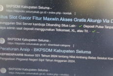 Waduh!! Website BKPSDM Seluma, Diretas Judol