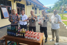 Ops Pekat Nala, Polres Seluma Amankan Ratusan Botol dan Liter Miras