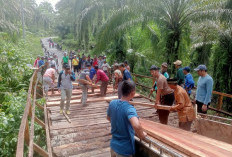 Camat ajak Kades se- Kecamatan Ulu Talo Perbaiki Lantai Jembatan 