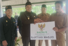 Baznas, Salerahkan Bantuan Masjid Desa Banyu Kencana