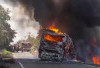 Tabrakan Antara Bus ALS  dan Truk Tangki BBM di Muratara, 16 Tewas