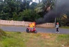 Macet, Honda Beat Hangus Terbakar di Jalan Lintas Jenggalu, Pemilik Selamat